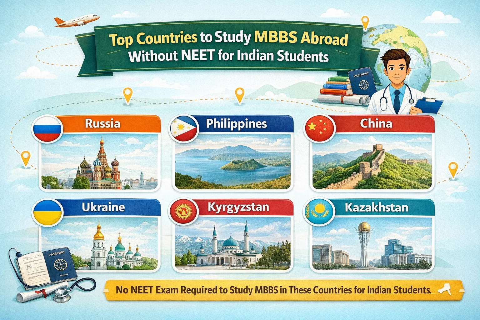 Top Countries to Study MBBS Abroad Without NEET for Indian Students